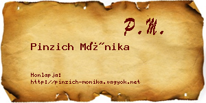 Pinzich Mónika névjegykártya
